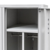 Szafka BHP ubraniowa Mega-M pracownicza 2-drzwiowa z przegrodami S-80 cm szara