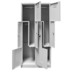 Szafka ubraniowa BHP Mega-M J-80/L 4 drzwiowa typ L szara S-80 cm G-50 cm H-180 cm skręcana N