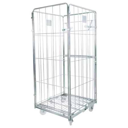 Rollkontener (rollcage, rollbox) wózek siatkowy pralniczy Mega-M Universal cztery ściany ocynkowany