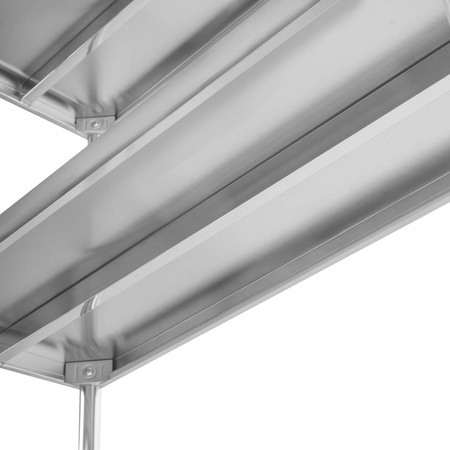 Regał ze stali nierdzewnej z 4 półkami Mega-M 100x60x180 cm