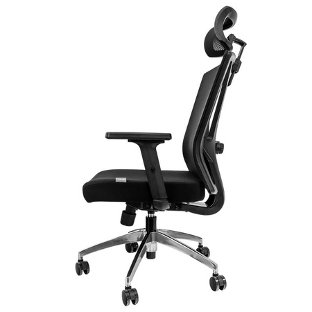 Fotel biurowy obrotowy FURVERO Zenith BA/A2D/L2D/H2D/S czarny spełnia wymogi BHP