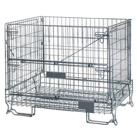 Pojemnik siatkowy gitterbox Mega-M 120x90x102 cm kosz metalowy składany