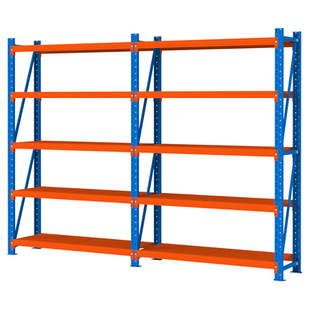 Regał magazynowy 10-półkowy Mega-M FORTIS LIGHT H-200 cm L-392.5 cm G-50 cm