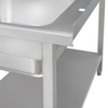 Zlew gastronomiczny spawany z komorą po prawej stronie i półką Mega-M 120x60x85 cm stal nierdzewna
