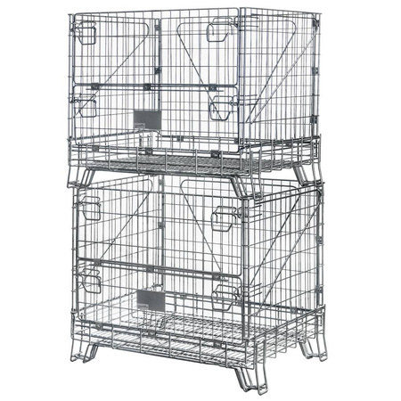 Pojemnik siatkowy gitterbox Mega-M 114x84x98 cm kosz metalowy składany
