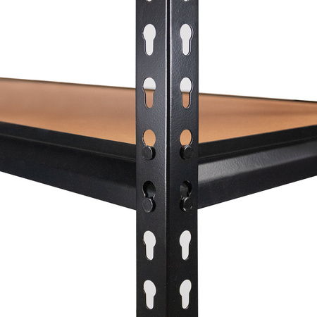 Regał magazynowy Mega-M PRO LOFT  H-180 cm L-90cm G-40 cm 5 półek z MDF 6.2 mm 275 kg czarny