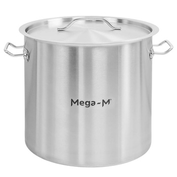 Garnek gastronomiczny wysoki z pokrywką Mega-M Standard 25l śr. 32 cm x h 32 cm N