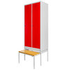Podstawa z wysuwaną ławeczką WPC pod szafkę BHP Mega-M J-80 S-80 cm G-80 cm H-43 cm skręcana N