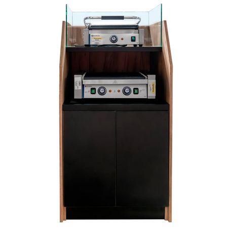 Stanowisko do hot-dogów Mega-M H-143 cm L-70 cm G-80 cm dąb kraft