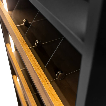 Witryna sklepowa na ciastka i cukierki Mega-M H-205 cm L-80 cm G-58 cm bazalt