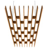 Lamel sufitowy/ ścienny podwieszany modułowy Mega-M H- 250 cm L- 96 cm G- 10 cm dąb kraft N