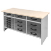 Stół warsztatowy z 15 szufladami Mega-M HANDYMAN S-160 cm G-60 cm H-85 cm grafit