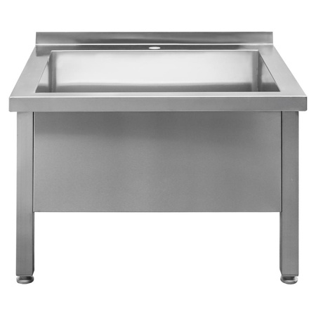 Basen gastronomiczny spawany jednokomorowy niski Mega-M 70x60x50 cm stal nierdzewna