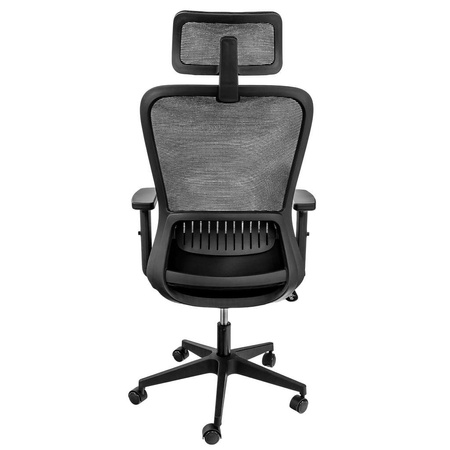 Fotel biurowy obrotowy FURVERO Norma BP/A1D/L1D/H1D czarny spełnia wymogi BHP