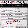 Witryna cukiernicza Mega-M CLARA S60 black
