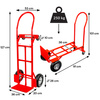 Wózek magazynowy młynarka Mega-M 2w1 transportowy czerwony 250kg karton N
