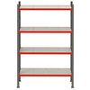 Regał magazynowy 4-półkowy Mega-M FORTIS H-240 cm L-217 cm G-50 cm moduł bazowy N