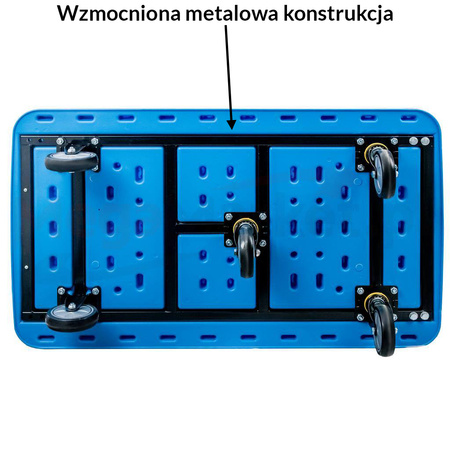 Wózek platformowy Mega-M 500kg 65 cm x 110 cm L niebieski N