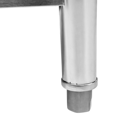Stół ze stali nierdzewnej przyścienny z półką Mega-M STANDARD S-80 cm G-70 cm H-85 cm N