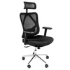 Fotel biurowy obrotowy FURVERO Eclipse BM/A3D/L3D/H2D czarny spełnia wymogi BHP