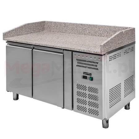 Stół chłodniczy do pizzy z granitowym blatem Mega-M STCH/VCH/140/70/R290/R/N
