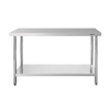 Stół ze stali nierdzewnej centralny z półką Mega-M STANDARD S-120 cm G-60 cm H-85 cm N