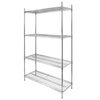 Regał gastronomiczny druciany chromowany Mega-M 4-półkowy 90x45x180 cm