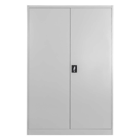 Szafa biurowa metalowa na dokumenty Mega-M pełne drzwi S-120 cm G-40 cm H-185 cm szara