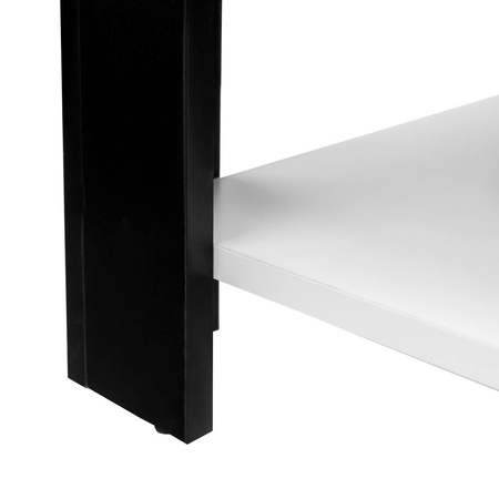 Stolik biurowy Mega-M H- 50 cm L- 60 cm G- 60 cm biel alpejska/czarny N