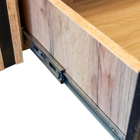 Regał na pieczywo otwarty Mega-M H-204cm L-110cm G-62cm dąb kraft/czarny