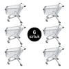 Wózek sklepowy zakupowy Mega-M Y 125L S-54 cm ZESTAW 6 szt