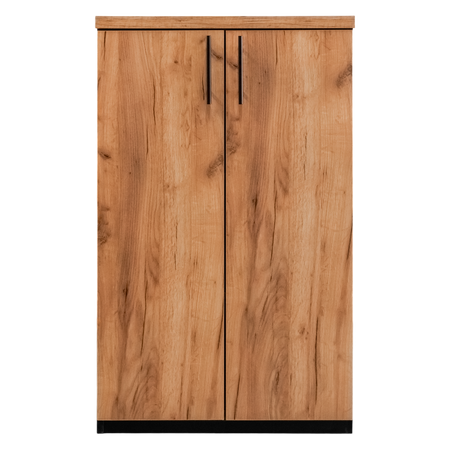 Szafka biurowa na segregatory Mega-M L-70 cm G-35 cm H-120 cm dąb kraft/czarny