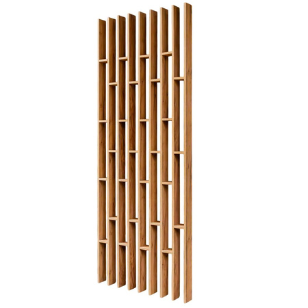 Lamel sufitowy/ścienny podwieszany modułowy Mega-M H-250 cm L-96 cm G-10 cm dąb kraft