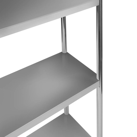 Regał ze stali nierdzewnej z 4 półkami Mega-M 100x40x180 cm