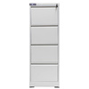 Szafka metalowa kartotekowa Mega-M J-4/S 4 szuflady A4 szara S-46 cm G-64 cm H-133 cm skręcana N
