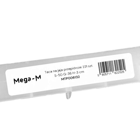 Taca na jaja przepiórcze do inkubatora Mega-M 221 szt. 50x36x3 cm