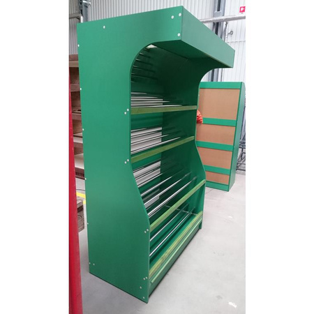 Regał na warzywa i owoce H-200 cm L-125 cm G-60 cm oświetlenie LED zielony