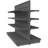 Regał sklepowy gondola Mega-M Basic H-165 cm L-203 cm 2xG-50/6x40 cm (GC-108 cm) antracyt N
