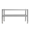 Nadstawka 2-półkowa na stół ze stali nierdzewnej Mega-M S-100 cm G-30 cm H-60 cm N