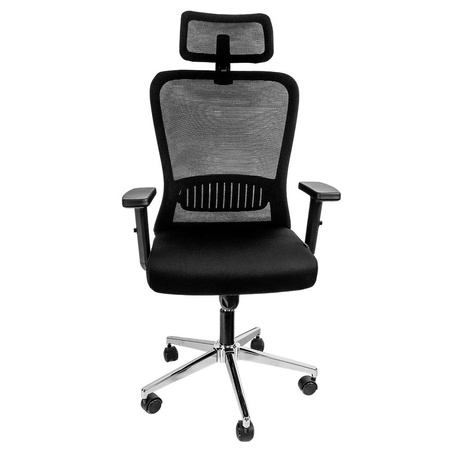 Fotel biurowy obrotowy FURVERO Norma BM/A1D/L1D/H1D czarny spełnia wymogi BHP