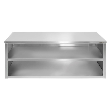 Szafka wisząca ze stali nierdzewnej otwarta Mega-M S-150 cm G-40 cm H-60 cm N