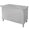 Stół gastronomiczny ze stali nierdzewnej spawany przyścienny z szafką Mega-M 120x60x85 cm
