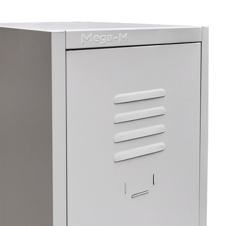 Szafka ubraniowa BHP Mega-M J-40 1 drzwiowa szara S-36 cm G-50 cm H-180 cm skręcana N