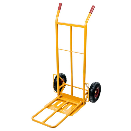 Wózek młynarka prosty z rozkładaną platformą Mega-M (MTP003450) 250kg żóły karton N