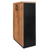 Szafka biurowa na segregatory Mega-M H- 120 cm L- 70 cm G- 35 cm czarny / front dąb kraft K003 N