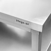 Stół ze stali nierdzewnej centralny z 2-ma półkami Mega-M S-180 cm G-70 cm H-85 cm N