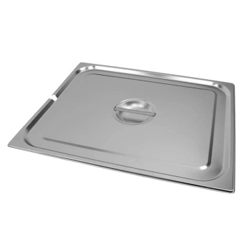 Pokrywka do GN 2/1 ze stali nierdzewnej Mega-M 65x53 cm z wycięciem na chochlę