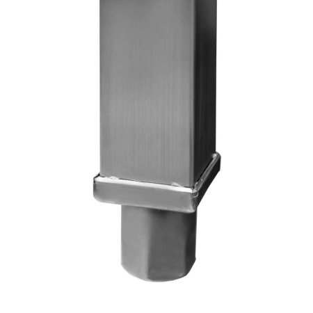 Stół ze stali nierdzewnej centralny z półką i 6 nogami Mega-M S-180 cm G-70 cm H-85 cm N