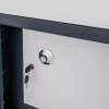 Szafa biurowa metalowa Mega-M WENUS W-16 na akta z sejfem grafitowa / szary front S- 90 cm G- 40 cm H-185 cm skręcana N
