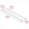 Regał magazynowy 4-półkowy Mega-M FORTIS H-200 cm L-267 cm G-40 cm moduł bazowy N
